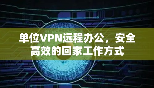 单位VPN远程办公，安全高效的回家工作方式